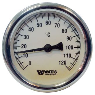 Термометр Watts F+R810 TCM 63 (120 C) накладной с пружиной