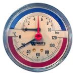Термоманометр Watts F+R 818/10 аксиальный от 0 до 10 бар, до + 120 С