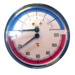 Термоманометр Watts F+R 818/6 аксиальный от 0 до 6 бар, до + 120 С