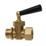 Запорный кран Watts НВ 1/2" для манометра F+R998, ручка черная