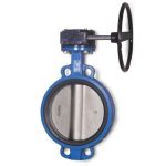 Затвор дисковый Water Technics BVGR WT DN 200 поворотный межфланцевый с редуктором, диск - чугун